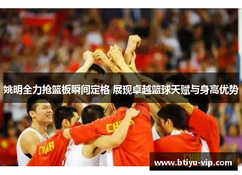 姚明全力抢篮板瞬间定格 展现卓越篮球天赋与身高优势