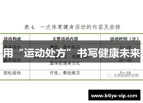 用“运动处方”书写健康未来
