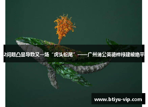 2问题凸显导致又一场“虎头蛇尾”——广州蒲公英德桦绿建被绝平